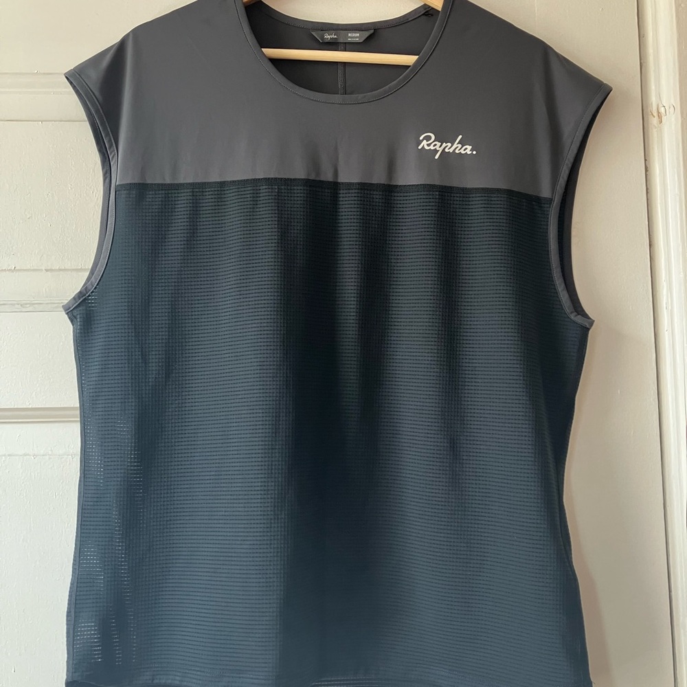 Rapha Sleeveless Cycling Top in Dark Gray and Black washed once but not worn.